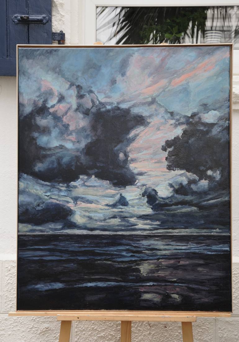 Original Expressionism Seascape Painting by Fuensanta Ruiz Urien