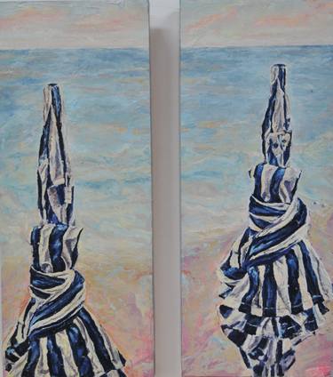 Original Expressionism Beach Paintings by Fuensanta Ruiz Urien