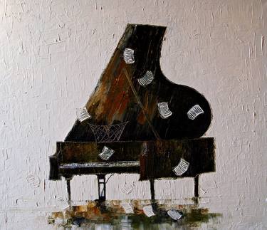 Print of Impressionism Music Paintings by Justyna Kopania