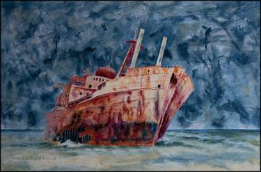 Original Expressionism Ship Paintings by Udo Greiner
