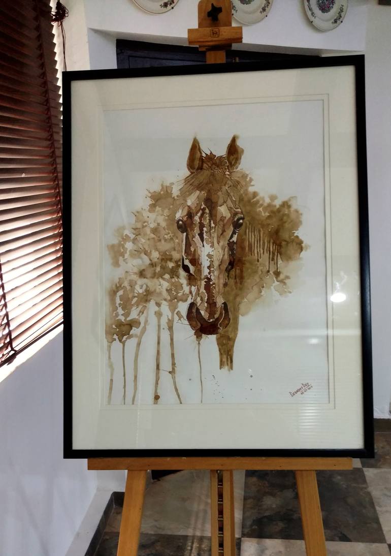 Original Figurative Animal Painting by Debashis Dey