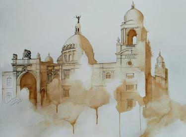 Original Expressionism Architecture Paintings by Debashis Dey