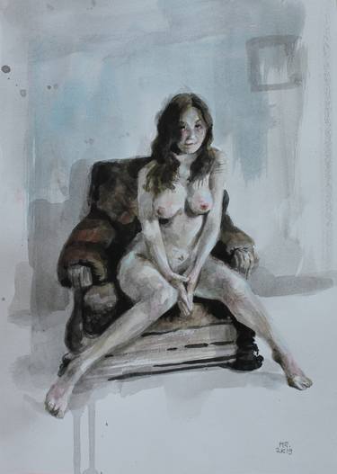 Original Realism Nude Drawings by Mark Rauschberg