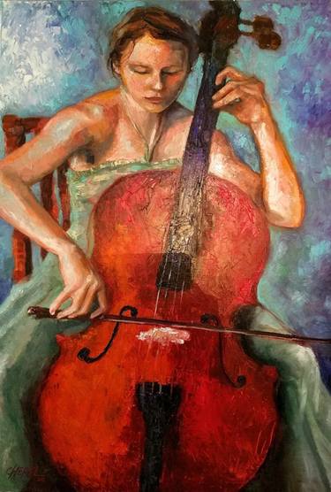 Original Figurative Music Paintings by Cheryl Abling