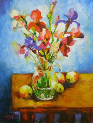 Original Impressionism Floral Paintings by Cheryl Abling