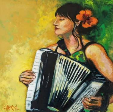 Original Impressionism Music Paintings by Cheryl Abling