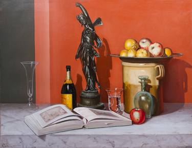 Original Still Life Paintings by Renato Chiarabini