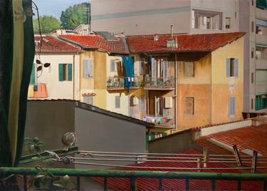 Print of Realism Cities Paintings by Renato Chiarabini