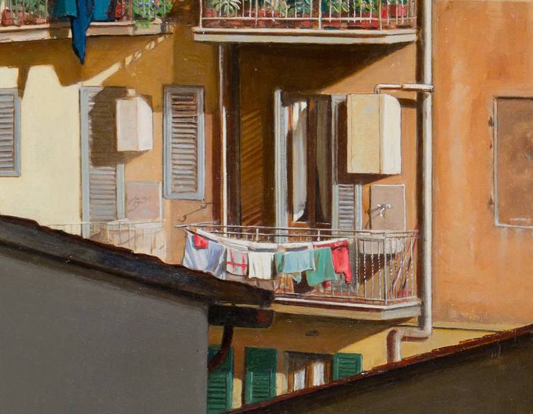 Original Realism Cities Painting by Renato Chiarabini