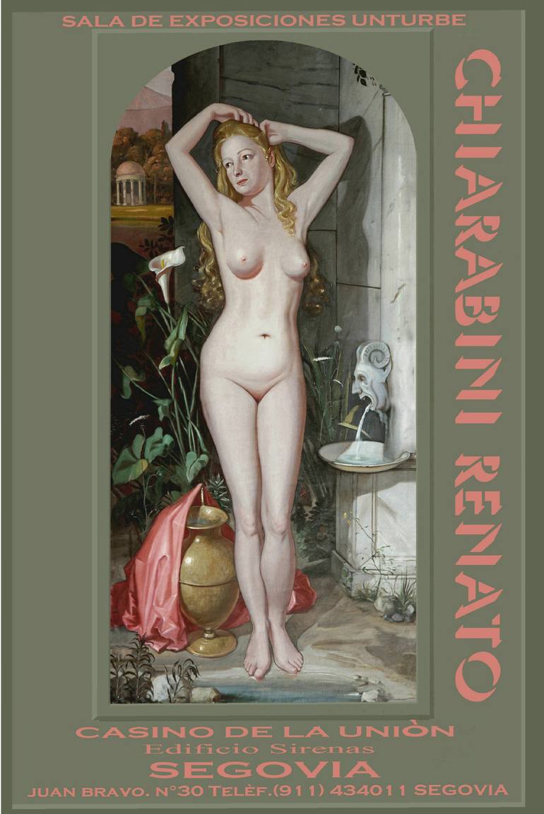 Original Figurative Nude Painting by Renato Chiarabini