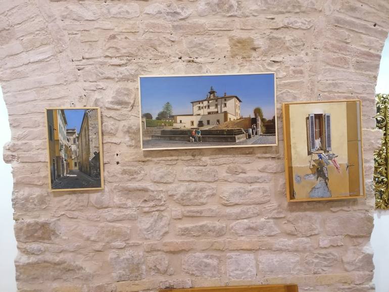 Original Figurative Cities Painting by Renato Chiarabini