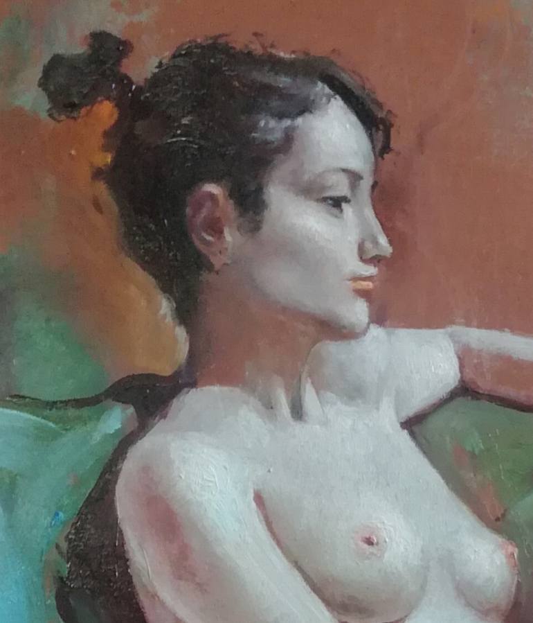 Original Nude Painting by Renato Chiarabini