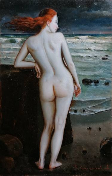 Print of Fine Art Nude Paintings by Renato Chiarabini