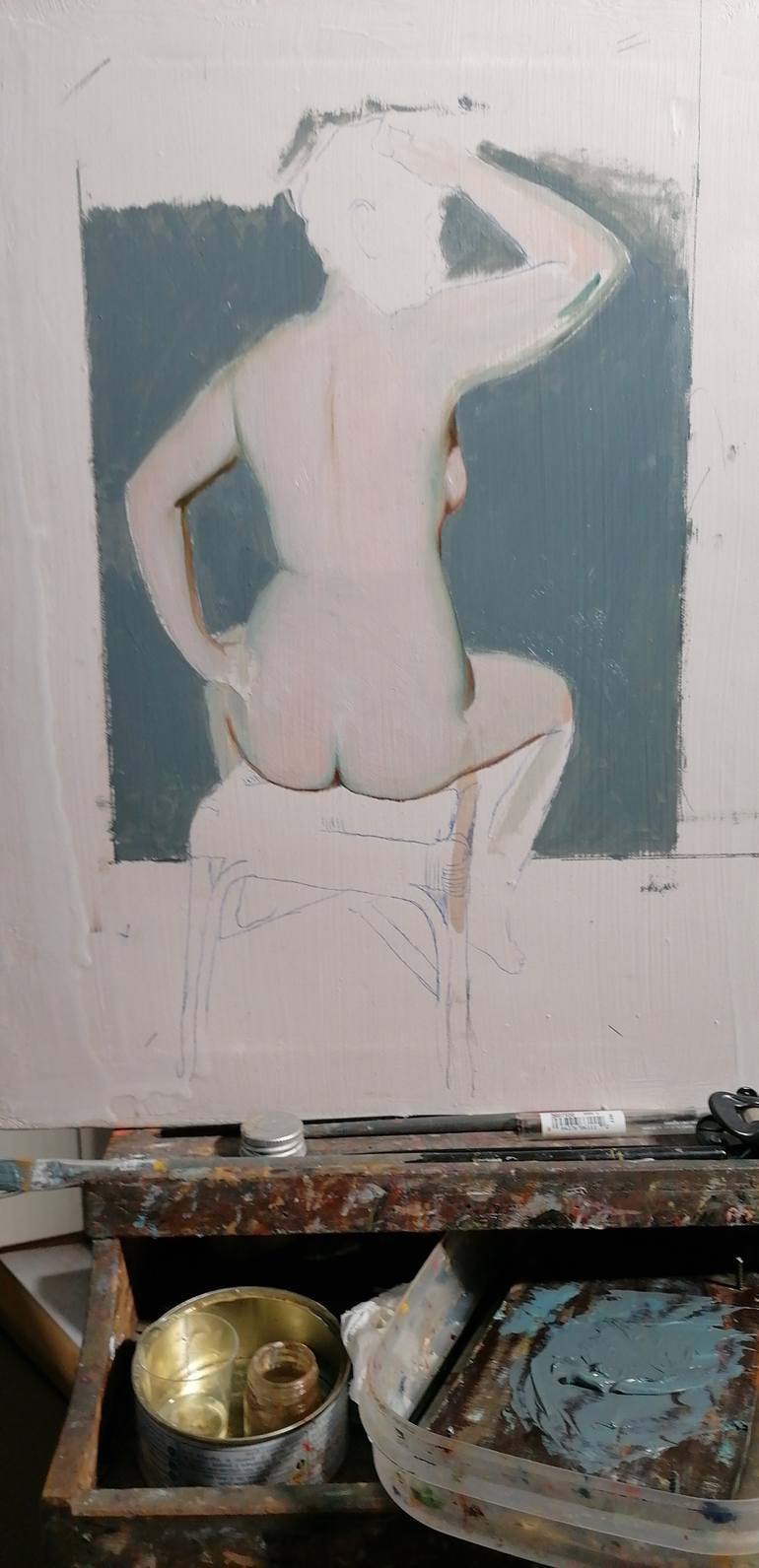 Original Other Nude Painting by Renato Chiarabini