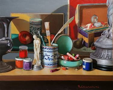 Original Still Life Paintings by Renato Chiarabini