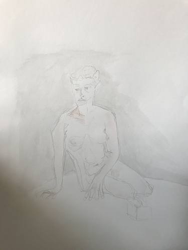 Original Realism Nude Drawings by Rima Dawn McCabe