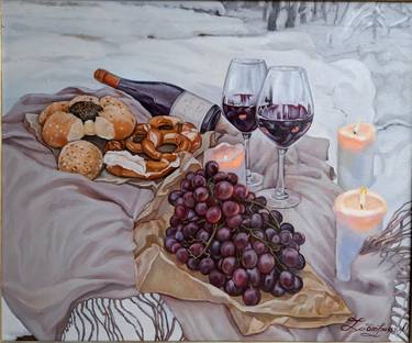 Original Fine Art Still Life Paintings by Madalena Lobko-Zampassi