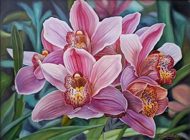 Original Realism Floral Paintings by Madalena Lobko-Zampassi