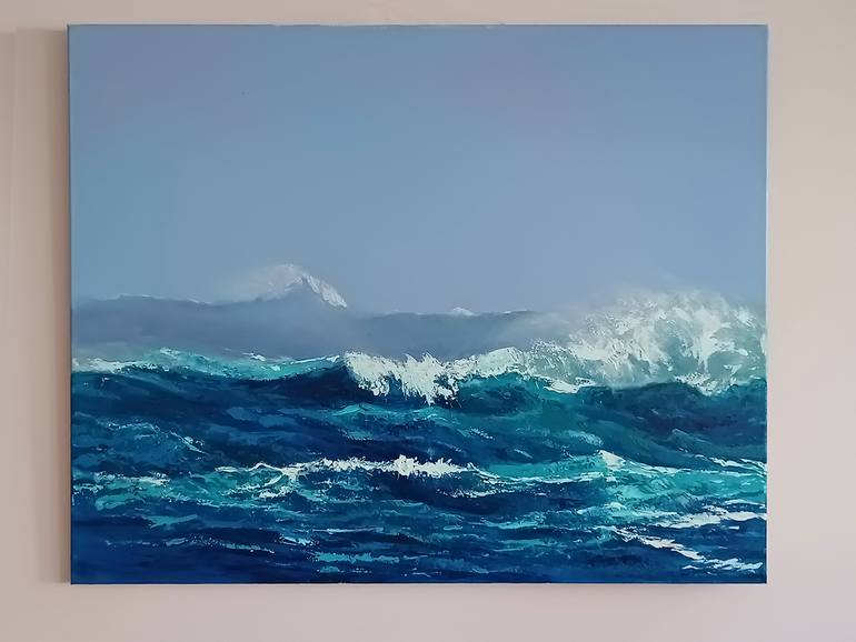 Original Art Deco Seascape Painting by Atanas Atanasov