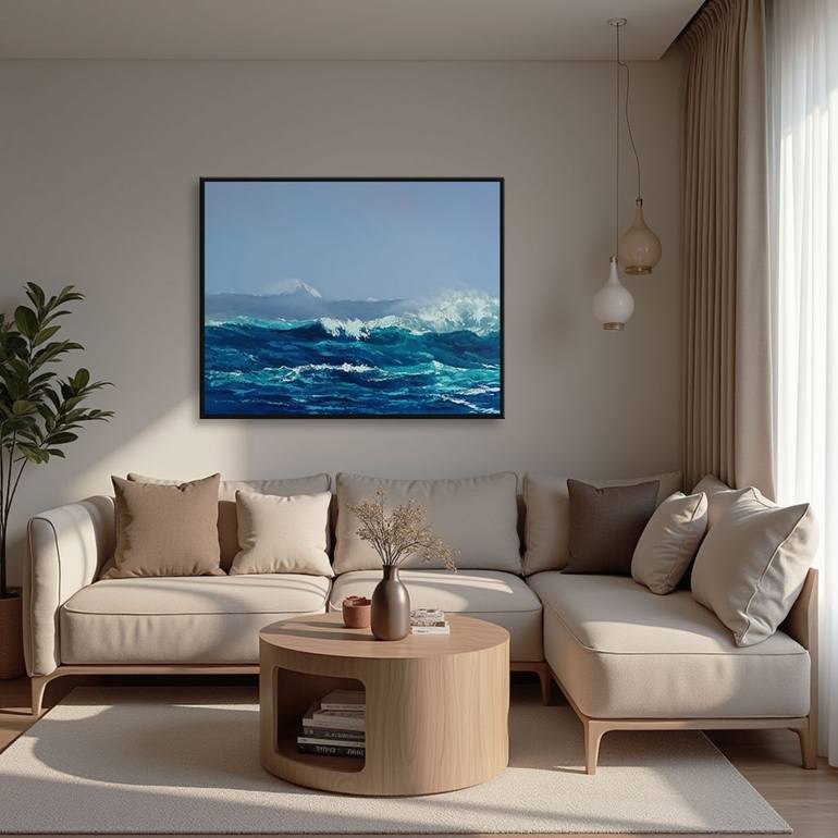 Original Art Deco Seascape Painting by Atanas Atanasov