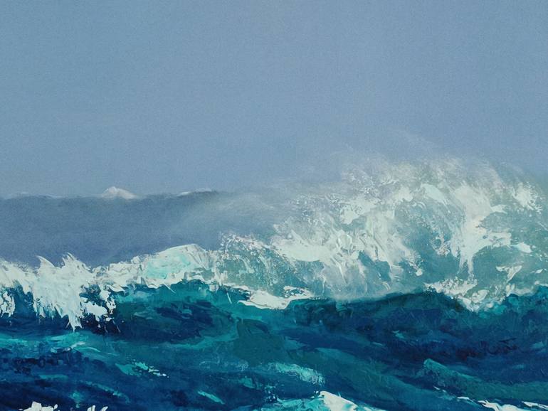 Original Art Deco Seascape Painting by Atanas Atanasov