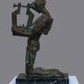 The sculpture is inspired by the Greek mythology. Made of bronze on marble pedestal.