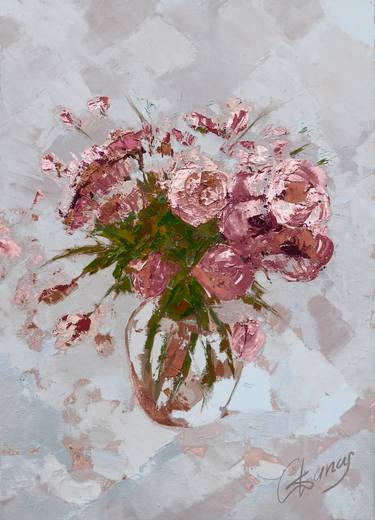 Original Floral Mixed Media by Atanas Atanasov