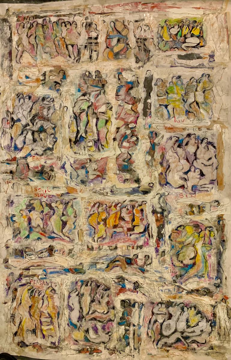 Original Abstract Expressionism Fantasy Painting by Hasan Abdalla