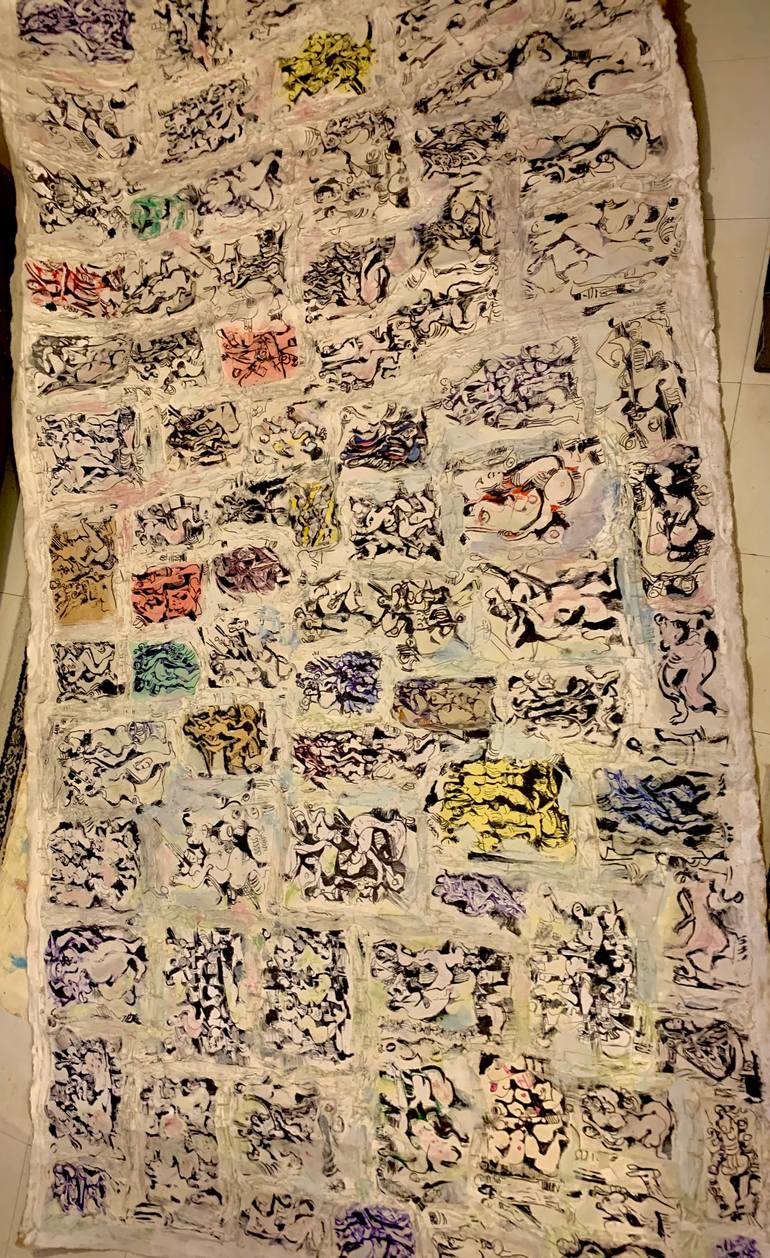 Original Abstract Expressionism Abstract Painting by Hasan Abdalla