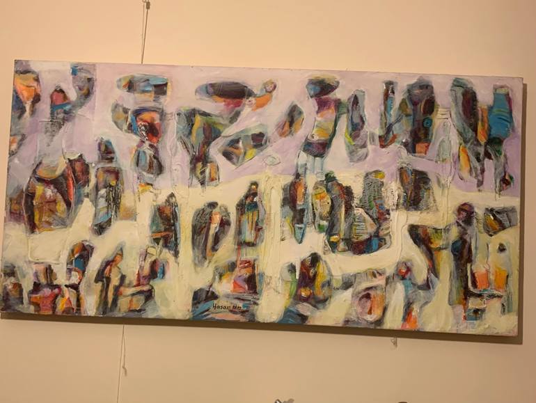Original Abstract Expressionism Abstract Painting by Hasan Abdalla