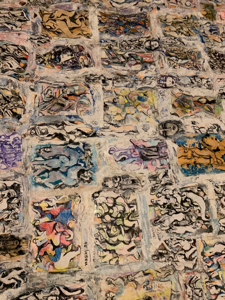 Original Abstract Expressionism Fantasy Painting by Hasan Abdalla