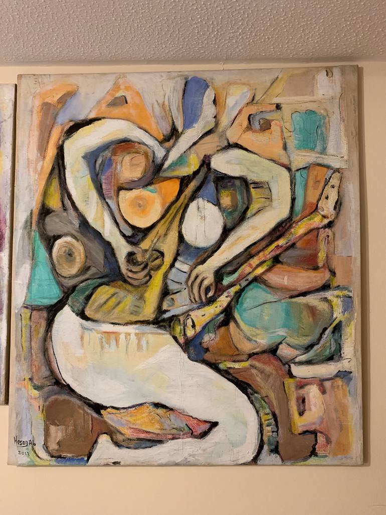 Original Abstract Expressionism Body Painting by Hasan Abdalla