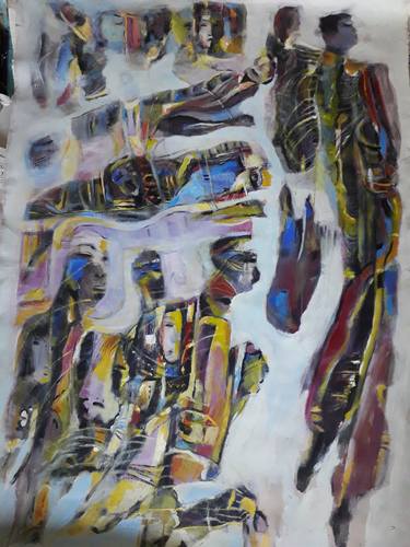 Original Abstract Expressionism Abstract Paintings by HASAN ABDALLA