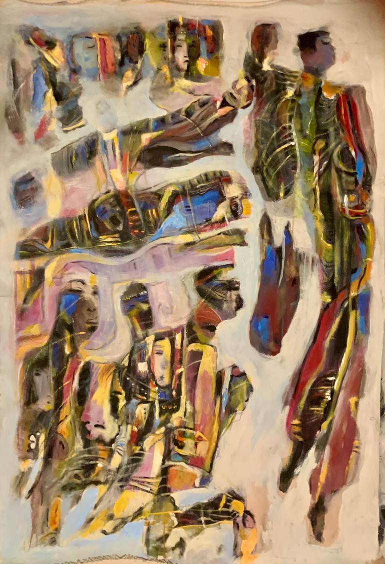 Original Abstract Expressionism Abstract Painting by Hasan Abdalla