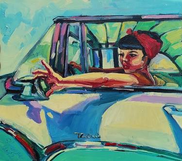 Print of Automobile Paintings by Kristina Stanek