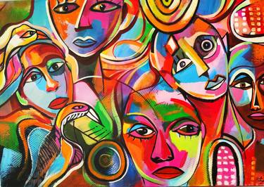 Original Abstract Expressionism Abstract Painting by Paula  Berteotti