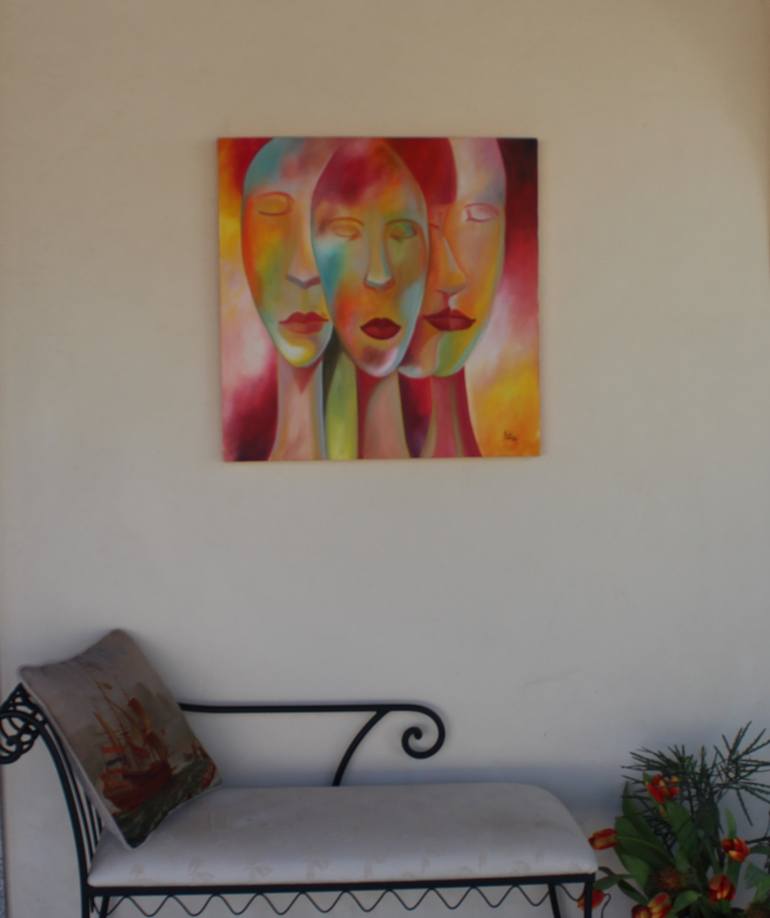 Original Abstract Expressionism Fantasy Painting by Paula  Berteotti