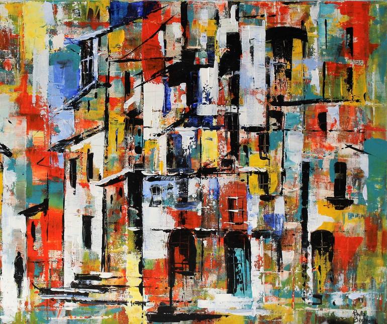 Original Architecture Painting by Paula  Berteotti