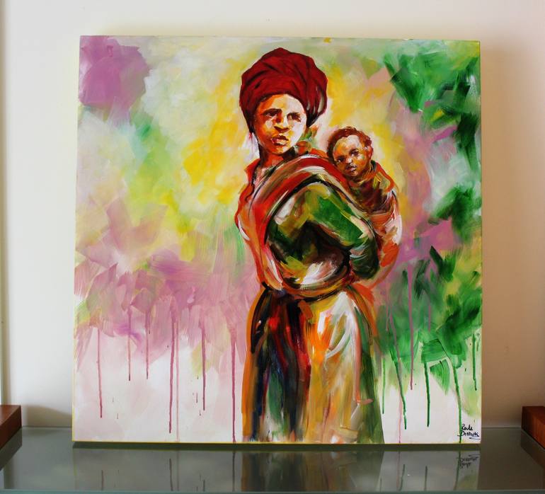 Original Conceptual Family Painting by Paula  Berteotti