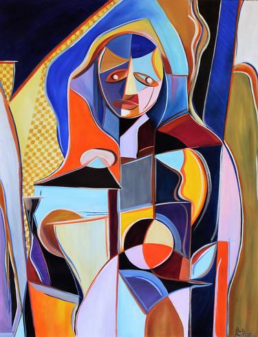 Original Cubism Abstract Paintings by Paula Berteotti