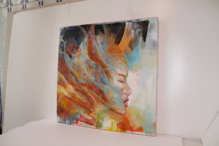 Original Abstract Expressionism People Painting by Paula  Berteotti