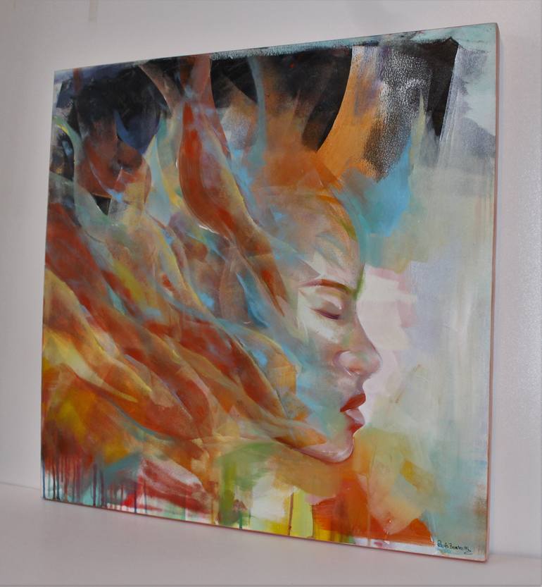 Original Abstract Expressionism People Painting by Paula  Berteotti