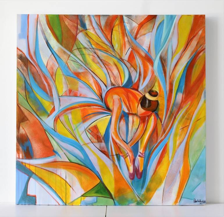 Original Abstract Expressionism Abstract Painting by Paula  Berteotti