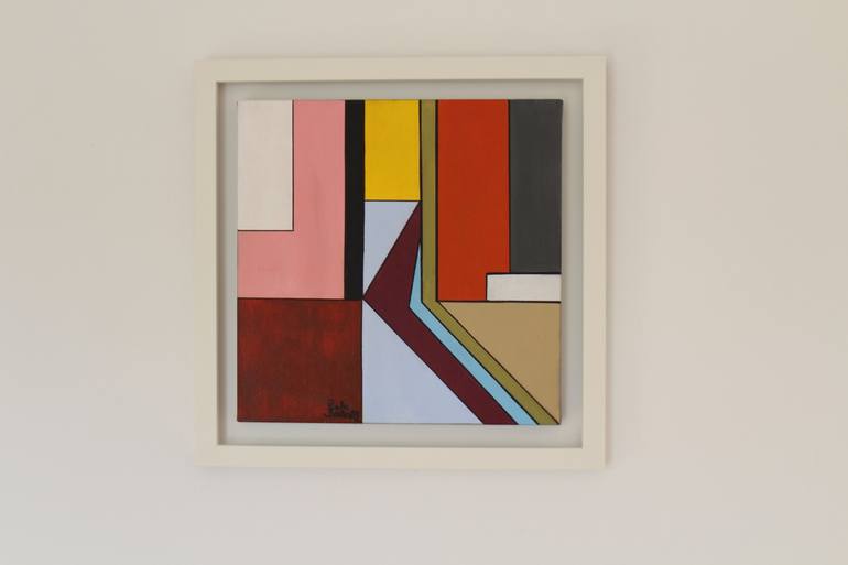 Original Abstract Expressionism Geometric Painting by Paula  Berteotti