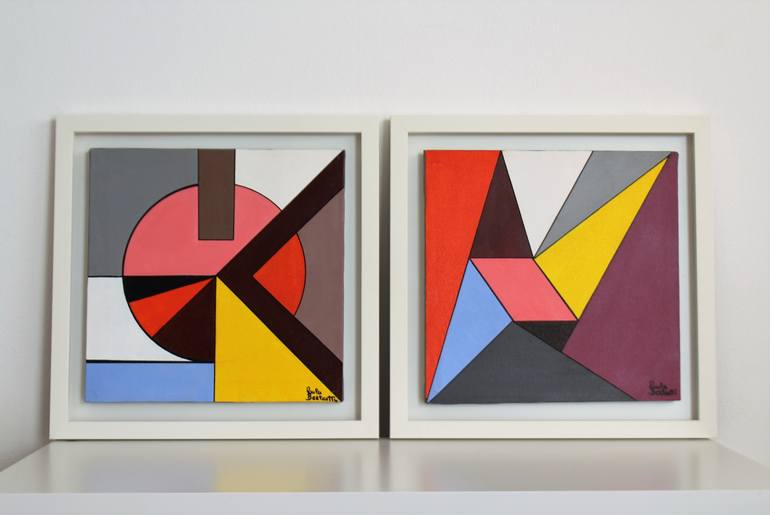 Original Geometric Painting by Paula  Berteotti