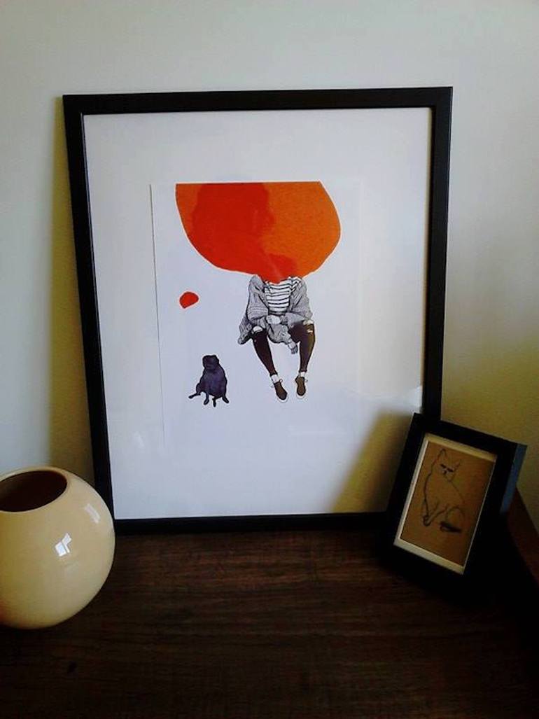 Original Figurative People Drawing by Karolina Kawa