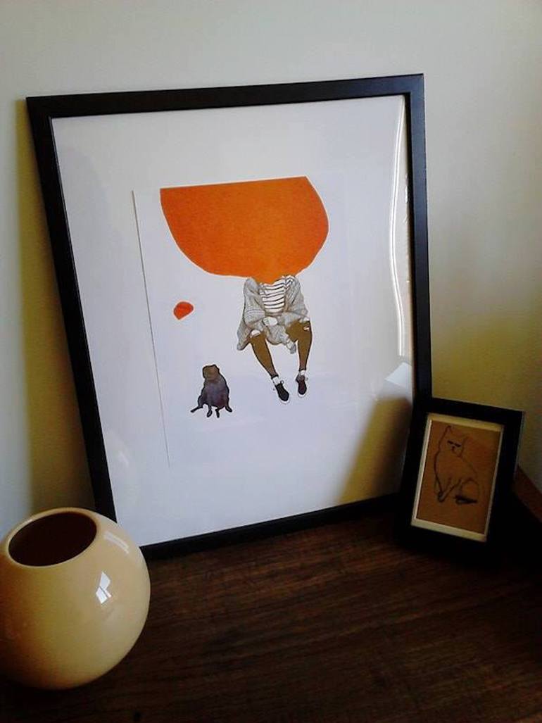 Original Figurative People Drawing by Karolina Kawa