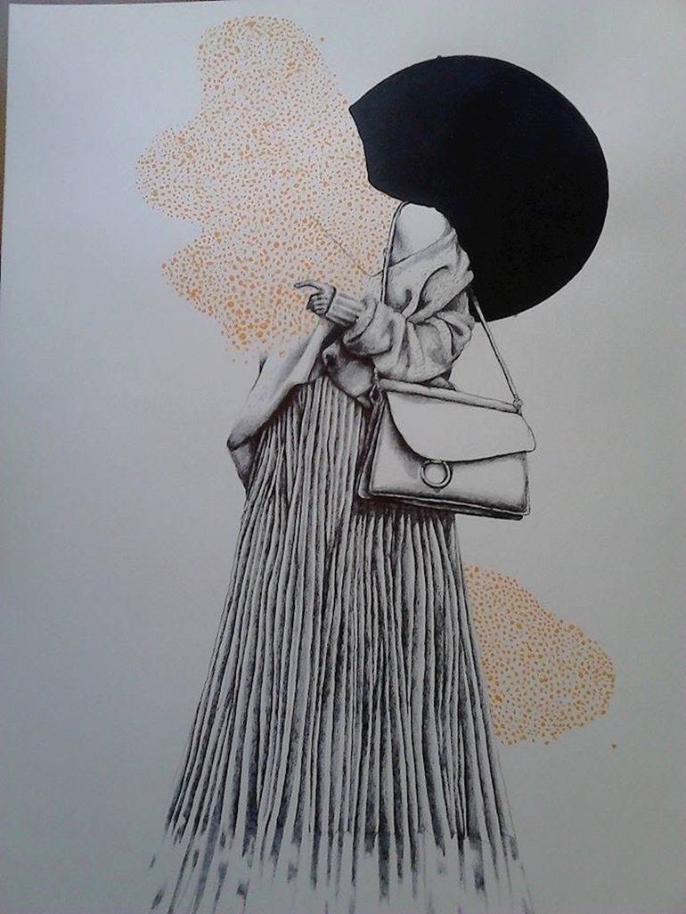 Original Figurative Fashion Drawing by Karolina Kawa