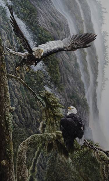 Eagles by the Waterfall thumb