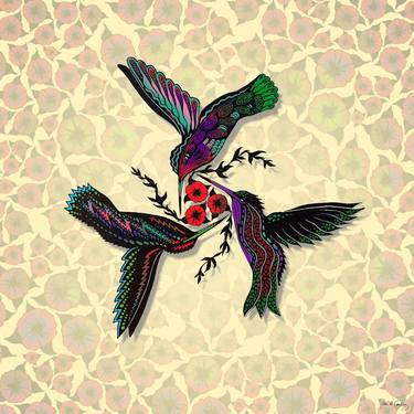 Dancing Hummingbirds - Limited Edition 1 of 250 thumb